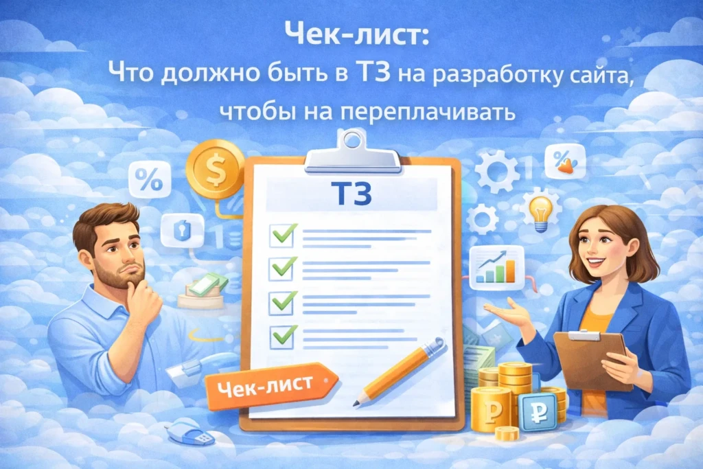 Изображение для Тема статьи Чек-лист - Что должно быть в ТЗ на разработку сайта