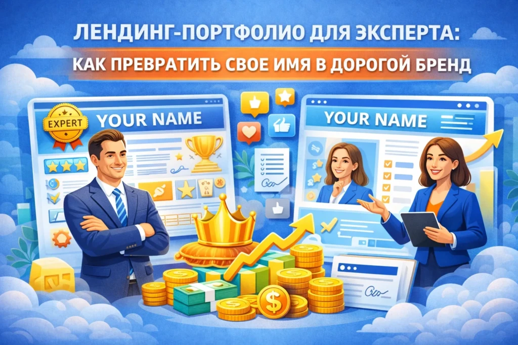 Лендинг-портфолио для эксперта